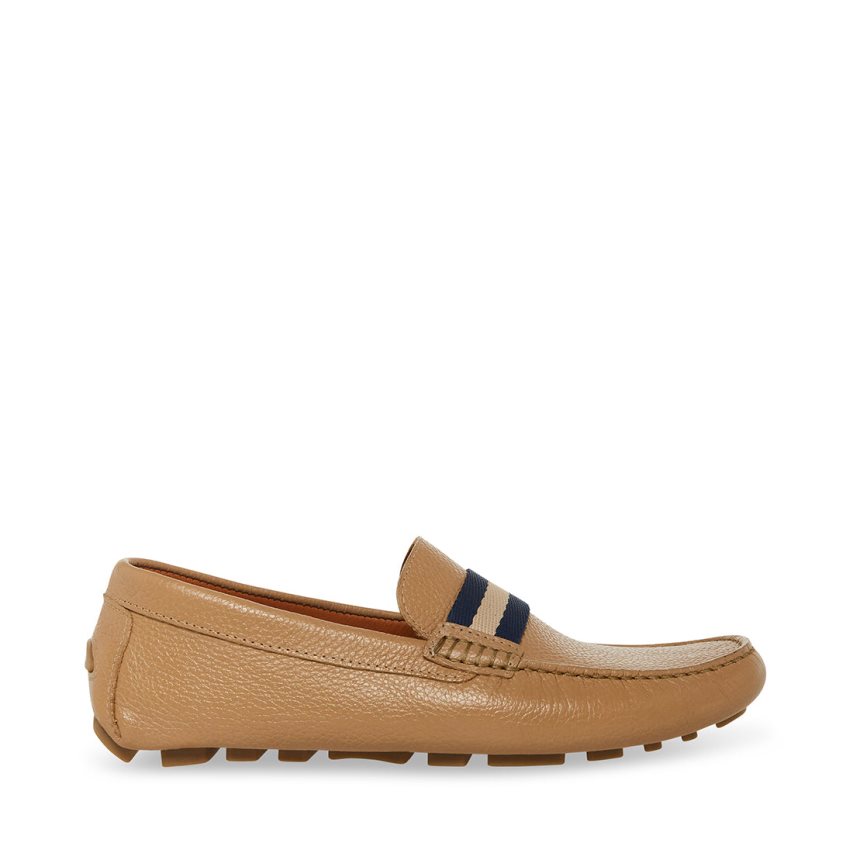 Loafers Steve Madden Baz Cuero Hombre Marrones Claro | ES JC680E